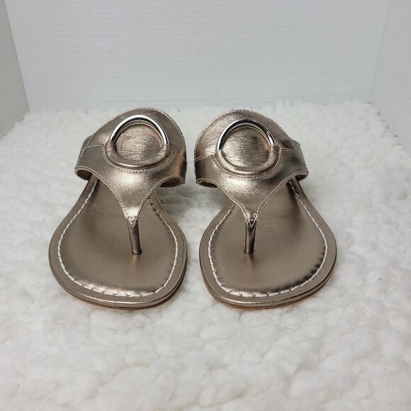 K. Jacques St Tropez Women's Size 6.5 Leather Cork Wedge heel Sandals - Picture 2 of 9